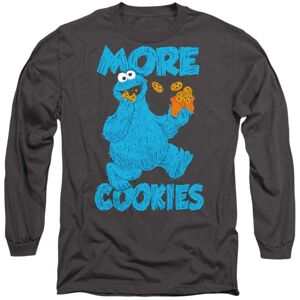 (M, Charcoal) Sesame Street Unisex Adult More Cookies Long-Sleeved T-Shirt (M, Charcoal) Sesame Street Unisex Adult More Cookies Long-Sleeved T-Shirt