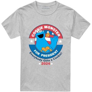 (L, Athletic) Sesame Street Unisex Adult Cookie For President T-Shirt (L, Athletic) Sesame Street Unisex Adult Cookie For President T-Shirt
