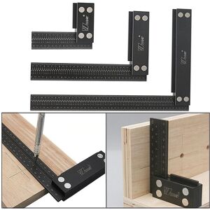 GreenZech (12 Inch) High-Quality Aluminum L-Ruler for Woodworking, Ergonomic Design, 0-200 GreenZech (12 Inch) High-Quality Aluminum L-Ruler for Woodworking, Ergonomic Design, 0-200