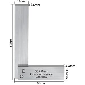 GreenZech (80×50mm) High-Quality Stainless Steel Angle Gauge for Accurate Measurement in W GreenZech (80×50mm) High-Quality Stainless Steel Angle Gauge for Accurate Measurement in W