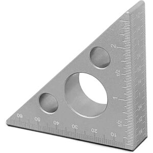 GreenZech (Silver) Woodworking Triangle Ruler - Precision 90/45 Measurement, Durable Alumi GreenZech (Silver) Woodworking Triangle Ruler - Precision 90/45 Measurement, Durable Alumi
