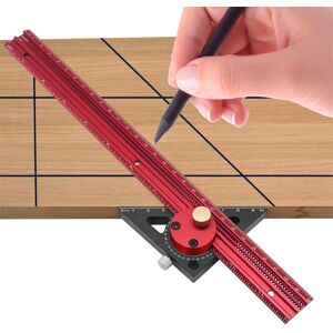 GreenZech (400mm) Premium Aluminum Carpentry Precision Scribe Ruler - T-Type, Hole Marking GreenZech (400mm) Premium Aluminum Carpentry Precision Scribe Ruler - T-Type, Hole Marking