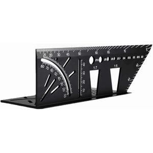 GreenZech (Black) 45/90 Foldable Woodworking Scriber Ruler Gauge 3D Mitre Angle Measuring GreenZech (Black) 45/90 Foldable Woodworking Scriber Ruler Gauge 3D Mitre Angle Measuring