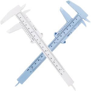 GreenZech 6Inch 150mm Mini Vernier Caliper Double Scale Plastic Measuring Tool 2pcs GreenZech 6Inch 150mm Mini Vernier Caliper Double Scale Plastic Measuring Tool 2pcs