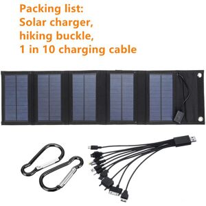 GreenZech (with 1 in 10 cable) Foldable Solar Panel 75W USB Solar Cell Portable Folding Wa GreenZech (with 1 in 10 cable) Foldable Solar Panel 75W USB Solar Cell Portable Folding Wa