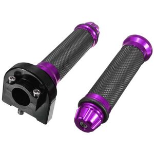 GreenZech (Purple) 22mm CNC Aluminum Throttle Tube Handbar Grips For Motorcycle Dirt Bike GreenZech (Purple) 22mm CNC Aluminum Throttle Tube Handbar Grips For Motorcycle Dirt Bike