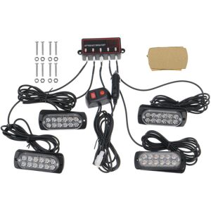 GreenZech (4pcs) 12V/24V 4/6 12 LED Flashing Light Strobe Lamp Truck Recover Amber Beacon GreenZech (4pcs) 12V/24V 4/6 12 LED Flashing Light Strobe Lamp Truck Recover Amber Beacon