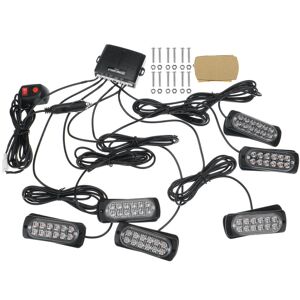 GreenZech (6pcs) 12V/24V 4/6 12 LED Flashing Light Strobe Lamp Truck Recover Amber Beacon GreenZech (6pcs) 12V/24V 4/6 12 LED Flashing Light Strobe Lamp Truck Recover Amber Beacon