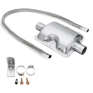 GreenZech 60cm Stainless Steel Exhaust Pipe 24mm Silencer Muffler For Car Parking Air Dies GreenZech 60cm Stainless Steel Exhaust Pipe 24mm Silencer Muffler For Car Parking Air Dies