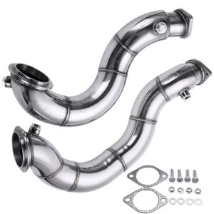 GreenZech Stainless Steel Exhaust Pipe Muffler Decat Downpipe GreenZech Stainless Steel Exhaust Pipe Muffler Decat Downpipe