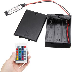 GreenZech DC4.5V Mini RF Controller Battery Box with 24 Keys Remote Control for RGB LED St GreenZech DC4.5V Mini RF Controller Battery Box with 24 Keys Remote Control for RGB LED St