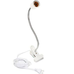 GreenZech (White, US Plug) 20CM E27 Flexible Bulb Adapter Lampholder Socket with Clip Dimm GreenZech (White, US Plug) 20CM E27 Flexible Bulb Adapter Lampholder Socket with Clip Dimm