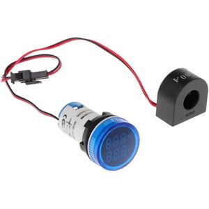 GreenZech 3pcs Blue Light 2in1 22mm AC50-500V 0-100A Amp Voltmeter Ammeter Voltage Current GreenZech 3pcs Blue Light 2in1 22mm AC50-500V 0-100A Amp Voltmeter Ammeter Voltage Current