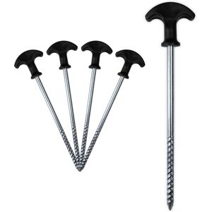 (Pack of 10) KCT Heavy Duty Bivvy Tent Camping Screw Pegs Ground Stakes (Pack of 10) KCT Heavy Duty Bivvy Tent Camping Screw Pegs Ground Stakes