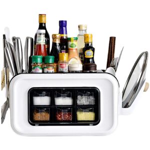 GreenZech (Black) Seasoning Box Set Spice Jars Condiment Storage Case Lid Rack Kitchen Too GreenZech (Black) Seasoning Box Set Spice Jars Condiment Storage Case Lid Rack Kitchen Too