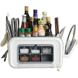 GreenZech (Grey) Seasoning Box Set Spice Jars Condiment Storage Case Lid Rack Kitchen Tool GreenZech (Grey) Seasoning Box Set Spice Jars Condiment Storage Case Lid Rack Kitchen Tool