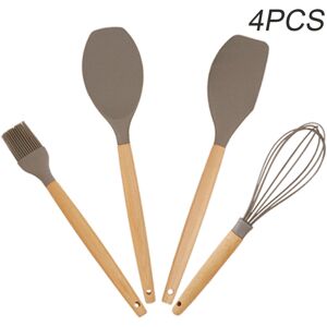 GreenZech (4pcs) Kitchen Silicone Spatula Utensil Set Non-Stick for Cooking Kitchen Gadget GreenZech (4pcs) Kitchen Silicone Spatula Utensil Set Non-Stick for Cooking Kitchen Gadget