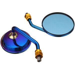 GreenZech (Blue) Pair Aluminum Motorcycle Rearview Side Mirrors With M10 Screw Blue Anti-g GreenZech (Blue) Pair Aluminum Motorcycle Rearview Side Mirrors With M10 Screw Blue Anti-g