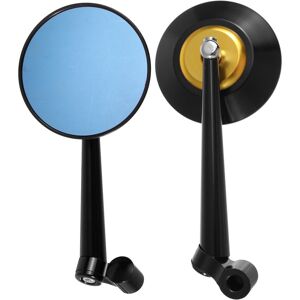 GreenZech (Black+Gold) Pair Motorcycle Motorbike Handlebar Side Mirrors Mirror Rearview GreenZech (Black+Gold) Pair Motorcycle Motorbike Handlebar Side Mirrors Mirror Rearview