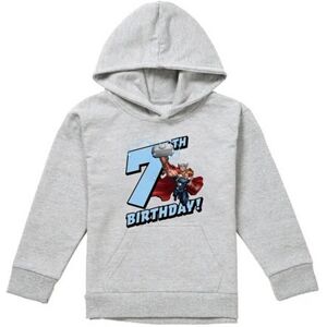 Marvel Childrens/Kids Thor Heather 7th Birthday Hoodie Marvel Childrens/Kids Thor Heather 7th Birthday Hoodie