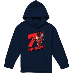 (12-13 Years, Navy) Marvel Childrens/Kids Iron Man 7th Birthday Hoodie (12-13 Years, Navy) Marvel Childrens/Kids Iron Man 7th Birthday Hoodie