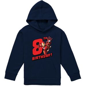 (7-8 Years, Navy) Marvel Childrens/Kids Iron Man 8th Birthday Hoodie (7-8 Years, Navy) Marvel Childrens/Kids Iron Man 8th Birthday Hoodie