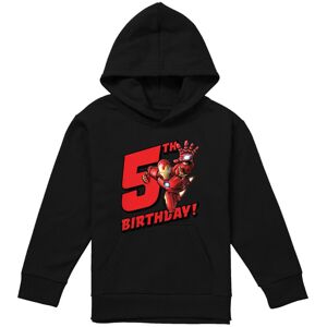 (12-13 Years, Black) Marvel Childrens/Kids Iron Man 5th Birthday Hoodie (12-13 Years, Black) Marvel Childrens/Kids Iron Man 5th Birthday Hoodie