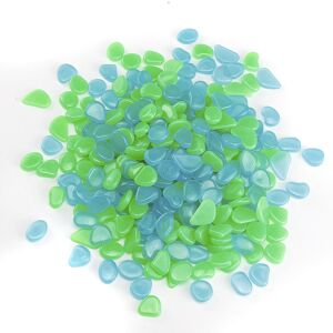 GreenZech (Blue Green) 300Pcs Luminous Artificial Pebbles Stone Aquarium Fish Tank Garden GreenZech (Blue Green) 300Pcs Luminous Artificial Pebbles Stone Aquarium Fish Tank Garden
