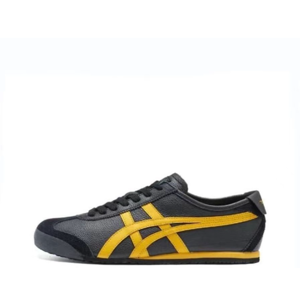 Unbranded (Black/Yellow, EU39) Tiger Shoes MEXICO 66 men's leather sneakers and women's ca Unbranded (Black/Yellow, EU39) Tiger Shoes MEXICO 66 men's leather sneakers and women's ca