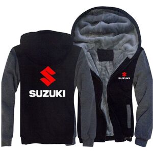 Unbranded (Black&Gray, XL) Winter Unisex Suzuki Fleece Thicken Hoodie Warm Sweatshirt Zipp Unbranded (Black&Gray, XL) Winter Unisex Suzuki Fleece Thicken Hoodie Warm Sweatshirt Zipp