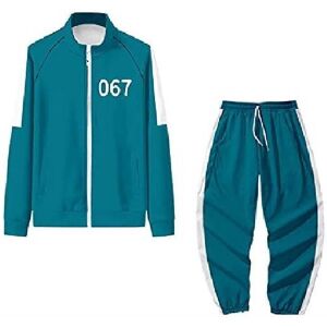 Unbranded (L) Teen Squid Game Casual Zip Up Stand Collar Long Sleeves Set Sweatshirt Pants Unbranded (L) Teen Squid Game Casual Zip Up Stand Collar Long Sleeves Set Sweatshirt Pants