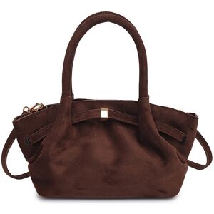 Unbranded (Coffee) Retro Color Solid Pleated Design Suede Women Casual Shoulder For Autumn Unbranded (Coffee) Retro Color Solid Pleated Design Suede Women Casual Shoulder For Autumn