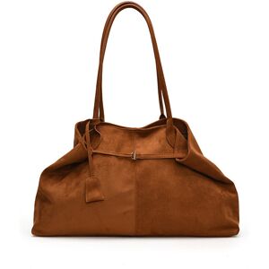 Unbranded (Brown) Solid Color Simple Large Capacity Women Casual Suede Tote Square Autumn Unbranded (Brown) Solid Color Simple Large Capacity Women Casual Suede Tote Square Autumn