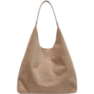 Unbranded (Khaki) Solid Color Simple Large Capacity Women Casual Suede Tote For Bag Autumn Unbranded (Khaki) Solid Color Simple Large Capacity Women Casual Suede Tote For Bag Autumn