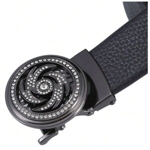 Gaatpot (Black edging gun black buckle, 125cm) Men's genuine two-layer cowhide belt auto Gaatpot (Black edging gun black buckle, 125cm) Men's genuine two-layer cowhide belt auto