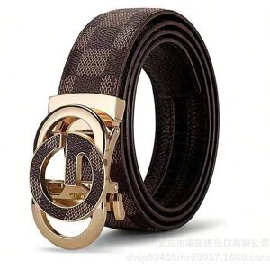 Gaatpot (gold, 115cm) Men's leather automatic buckle belt genuine leather belt fashion t Gaatpot (gold, 115cm) Men's leather automatic buckle belt genuine leather belt fashion t