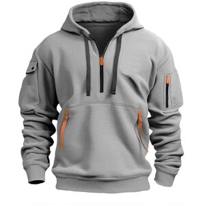 Unbranded (Grey, M) Men Sweatshirt Winter Half Zip Up Jumper Hoodie Jacket Coat Keep Warm Unbranded (Grey, M) Men Sweatshirt Winter Half Zip Up Jumper Hoodie Jacket Coat Keep Warm