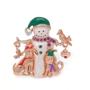 Gaatpot (42. Snowman Brooch) Fashion Christmas brooch alloy oil drip Christmas tree old Gaatpot (42. Snowman Brooch) Fashion Christmas brooch alloy oil drip Christmas tree old