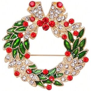 Gaatpot (9. Tail Feather Wreath Brooch 2) Fashion Christmas brooch alloy oil drip Christ Gaatpot (9. Tail Feather Wreath Brooch 2) Fashion Christmas brooch alloy oil drip Christ