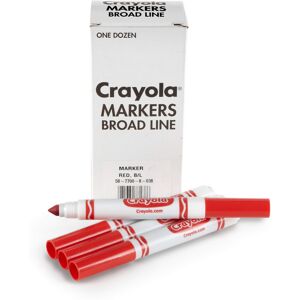 Crayola Broad Line Markers - Red (12ct) Markers for Kids Bulk School Supplies Crayola Broad Line Markers - Red (12ct) Markers for Kids Bulk School Supplies