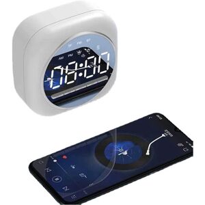 GreenZech (White) Wireless USB Bluetooth 5.0 LED Mirror Alarm Speaker TF FM Radio Home Dec GreenZech (White) Wireless USB Bluetooth 5.0 LED Mirror Alarm Speaker TF FM Radio Home Dec