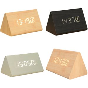 GreenZech (Orange) Voice-activated Triangle Alarm Clock Humidity Temperature Sensing Woode GreenZech (Orange) Voice-activated Triangle Alarm Clock Humidity Temperature Sensing Woode