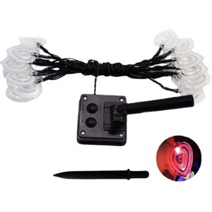 GreenZech (Colorful) Gardening 4.8M 20LED Solar Panel Light Heart Holiday Christmas Weddin GreenZech (Colorful) Gardening 4.8M 20LED Solar Panel Light Heart Holiday Christmas Weddin