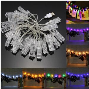 GreenZech (Yellow) USB 2.2M 20LED Photo Peg Clip Shapes DIY Fairy String Light Xmas for Ha GreenZech (Yellow) USB 2.2M 20LED Photo Peg Clip Shapes DIY Fairy String Light Xmas for Ha