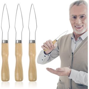 Unbranded Easy Grip Button Hook Tool Set of 3 for Shirts Coats Dresses Ideal for Arthritis Unbranded Easy Grip Button Hook Tool Set of 3 for Shirts Coats Dresses Ideal for Arthritis