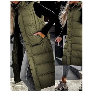 Unbranded (Green, UK 2XL - TAG 3XL) Women's Vest Long Knee Jacket Coat Body Warmer Padded Unbranded (Green, UK 2XL - TAG 3XL) Women's Vest Long Knee Jacket Coat Body Warmer Padded
