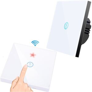 GreenZech White 1gang Smart Wireless Touch Switch Light 433MHZ RF Remote Control Glass Scr GreenZech White 1gang Smart Wireless Touch Switch Light 433MHZ RF Remote Control Glass Scr