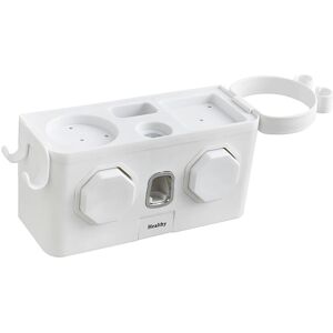 GreenZech (White) Multifunction Toothbrush Holder Automatic Toothpaste Dispenser Hair Drye GreenZech (White) Multifunction Toothbrush Holder Automatic Toothpaste Dispenser Hair Drye