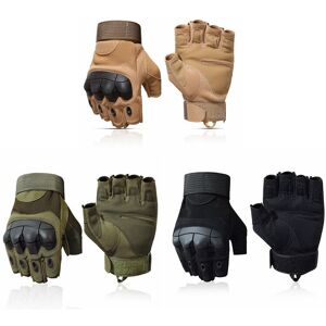 GreenZech (Khaki, M) Tactical Half Fingerless Gloves Military Glove Outdoor Fitness Sport GreenZech (Khaki, M) Tactical Half Fingerless Gloves Military Glove Outdoor Fitness Sport