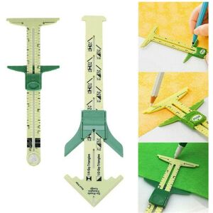 GreenZech (21x8cm) 5 In 1 Sliding Gauge Measuring Sewing Tool Caliper Multi-Function Quilt GreenZech (21x8cm) 5 In 1 Sliding Gauge Measuring Sewing Tool Caliper Multi-Function Quilt